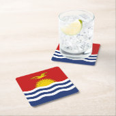 Kiribati-vlag Kartonnen Onderzetters (Insitu)