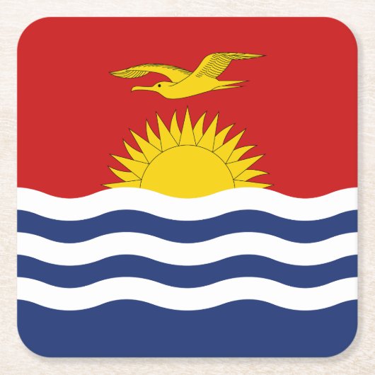 Kiribati-vlag Kartonnen Onderzetters (Voorkant)