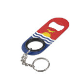 Kiribati-vlag Mini Flessenopener (Achterkant Gekanteld)