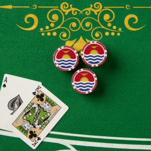 Kiribati vlag poker chips