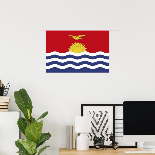 Kiribati vlag poster (Thuiskantoor)