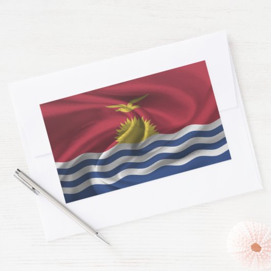 Kiribati-vlag Rechthoekige Sticker (Envelop)