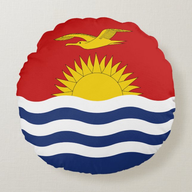 Kiribati-vlag Rond Kussen (Voorkant)