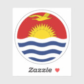Kiribati Vlag Ronde Sticker (Vel)