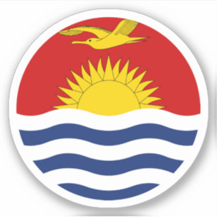 Kiribati Vlag Ronde Sticker