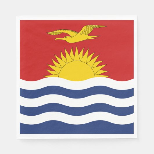 Kiribati vlag servet (Voorkant)