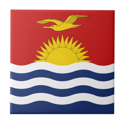 Kiribati-vlag Tegeltje (Voorkant)