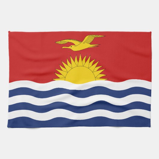 Kiribati-vlag Theedoek (Horizontaal)