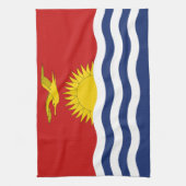 Kiribati-vlag Theedoek (Verticaal)