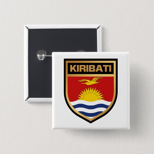 Kiribati-vlaggenschip Vierkante Button 5,1 Cm (Voorkant /achterkant)