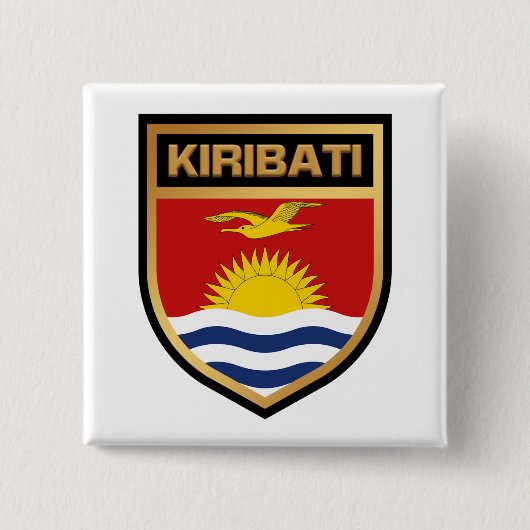 Kiribati-vlaggenschip Vierkante Button 5,1 Cm (Voorkant)