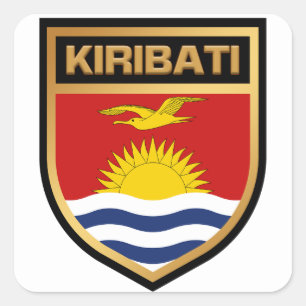 Kiribati-vlaggenschip Vierkante Sticker