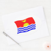 Kiribati Vlagsticker Ovale Sticker (Envelop)