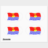 Kiribati Vlagsticker Ovale Sticker (Vel)