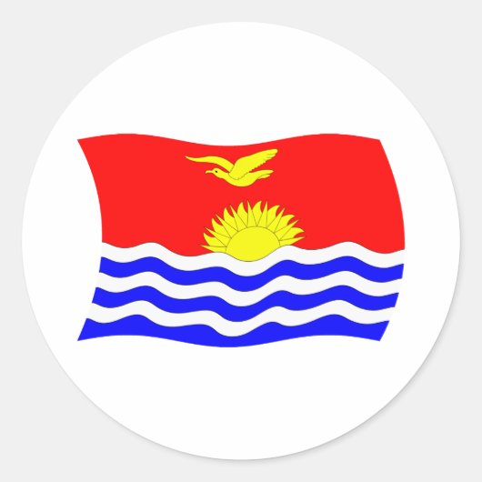 Kiribati Vlagsticker Ronde Sticker (Voorkant)