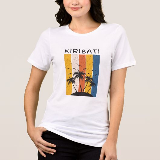 Kiribati Vrouwen Tri-Blend Shirt (Voorkant)