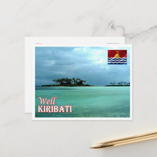 Kiribati - Wel - Zee Uitzicht - Briefkaart (Voorkant / Achterkant in situ)