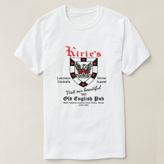 Kirie's Restaurant, River Grove, IL T-shirt (Design voorkant)