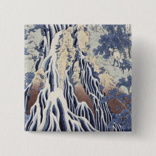 Kirifuri Herfst op Kurokami Mount Vierkante Button 5,1 Cm