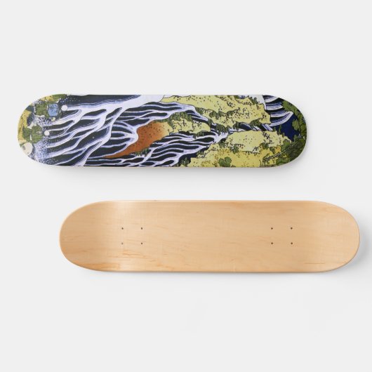 Kirifuri Waterfall Hokusai Japanese Fine Art Skateboard (Horizontaal)