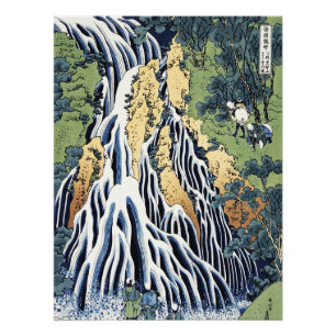 Kirifuri waterval bij de Kurokami-berg Housai Perfect Poster