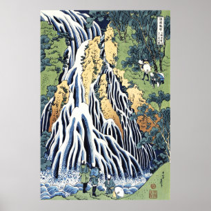 Kirifuri waterval bij de Kurokami-berg Housai Poster