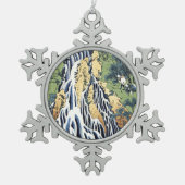 Kirifuri waterval bij de Kurokami-berg Housai Tin Sneeuwvlok Ornament (Voorkant)