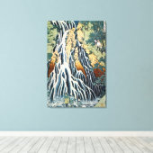 Kirifuri Waterval, Hokusai Canvas Afdruk (Insitu (Houten vloer))