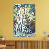Kirifuri Waterval, Hokusai Canvas Afdruk (Insitu (Woonkamer))