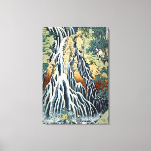 Kirifuri Waterval, Hokusai Canvas Afdruk