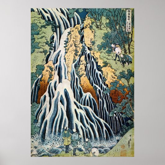 Kirifuri Waterval, Hokusai Poster (Voorkant)