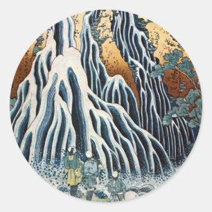 Kirifuri Waterval, Hokusai Ronde Sticker