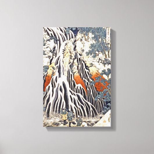 Kirifuri Waterval op Mount Kurokami in Shimotsuke Canvas Afdruk (Voorkant)