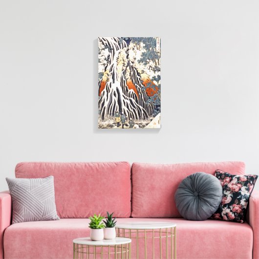 Kirifuri Waterval op Mount Kurokami in Shimotsuke Canvas Afdruk (Insitu (Woonkamer))