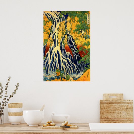 Kirifuri Waterval op Mount Kurokami in Shimotsuke Poster (Keuken)