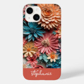 Kirigami Bloemen - Boho Kleuren Papier Craft Case-Mate iPhone Case (Achterkant)