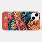 Kirigami Bloemen - Boho Kleuren Papier Craft Case-Mate iPhone Case (Achterkant (horizontaal))
