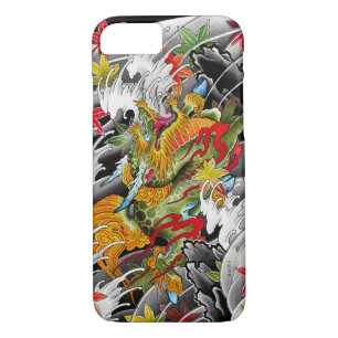 Kirin Japanse tattoo kunst waterverf schilderij Case-Mate iPhone Case