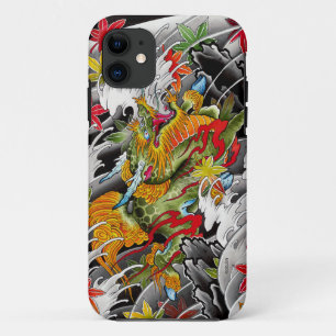 Kirin Japanse tattoo kunst waterverf schilderij Case-Mate iPhone Case