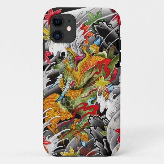Kirin Japanse tattoo kunst waterverf schilderij Case-Mate iPhone Case (Achterkant)