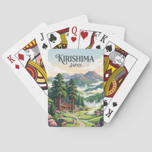 Kirishima, Japan Pokerkaarten (Achterkant)