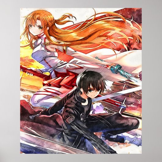 Kirito Asuna- SAO Poster (Voorkant)
