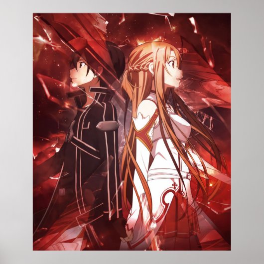 Kirito Asuna - Sword Art Online Poster (Voorkant)