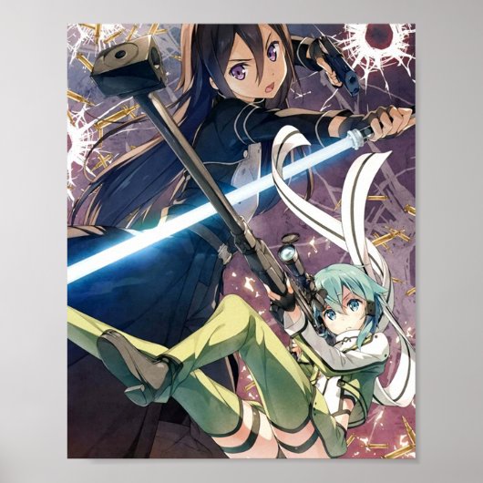 Kirito vs Sinon Poster (Voorkant)