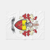 Kirk Family Crest Coat of Arms Fleece Deken (Voorkant (Horizontaal))
