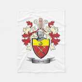 Kirk Family Crest Coat of Arms Fleece Deken (Voorkant)
