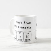 Kirk periodieke lijstnaam mok (Voorkant links)