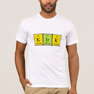 Kirk periodieke lijstnaam shirt