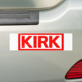 Kirk Stamp Bumpersticker (Op auto)