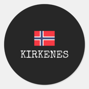 Kirkenes Noorwegen Land Familie Reis Reis Kinderen Ronde Sticker